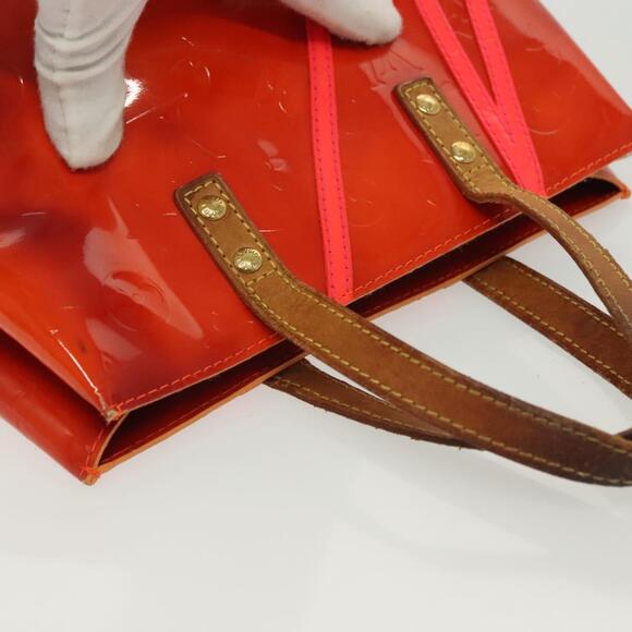 LOUIS VUITTON Monogram Vernis Fluo Reade PM Bag Pink Orange M91903 - Picture 6 of 12